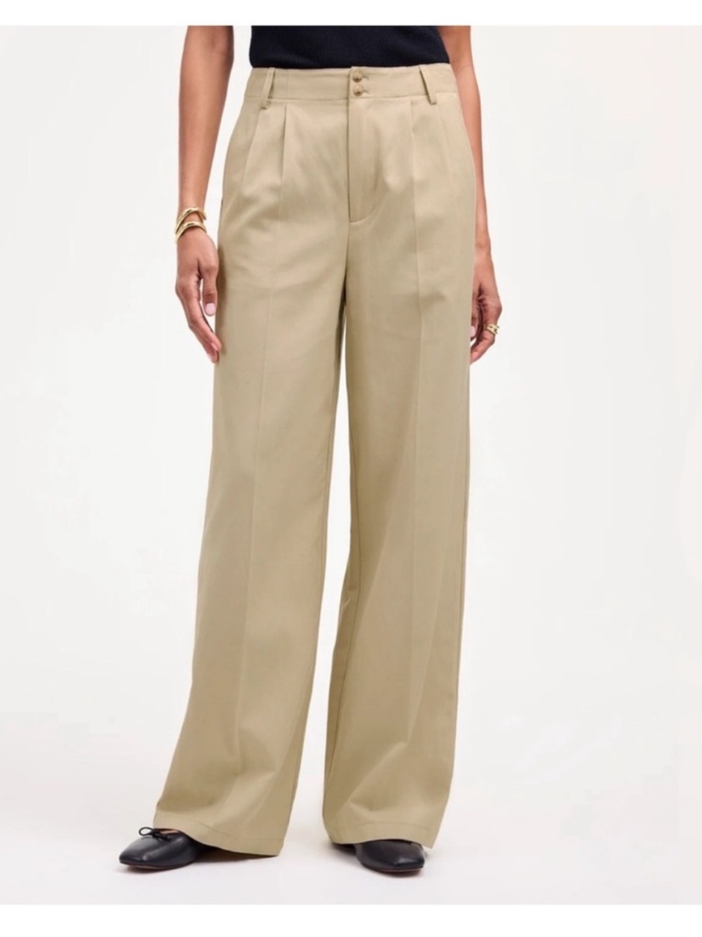 NWT Madewell Harlow Wide-Leg Pleated Trousers - Picture 4 of 12